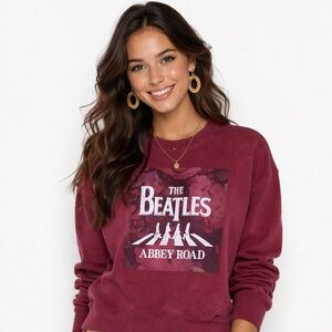 THE BEATLES (2020) Official Apple Women's "Abbey Road" Sweatshirt Pop-art Size S